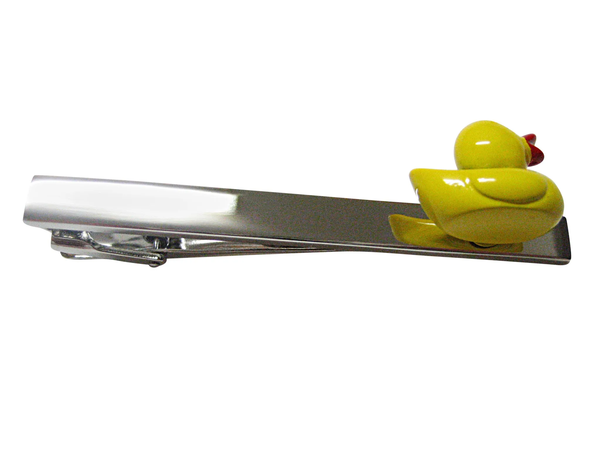 Yellow Rubber Design Square Tie Clip