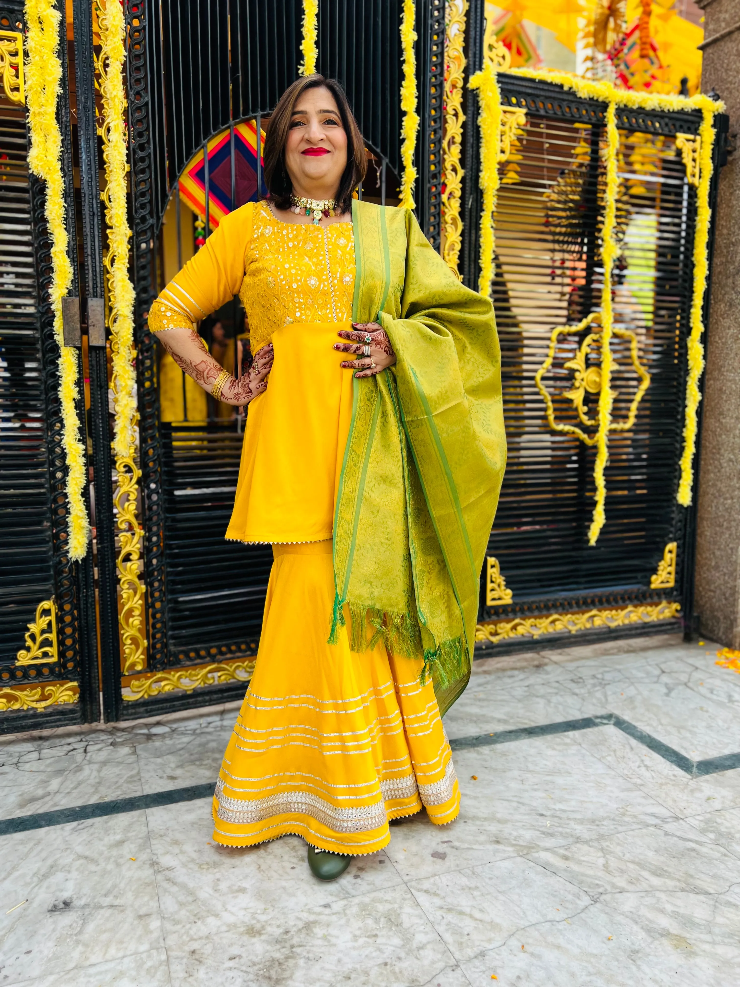 Yellow Stunning Garara Suit
