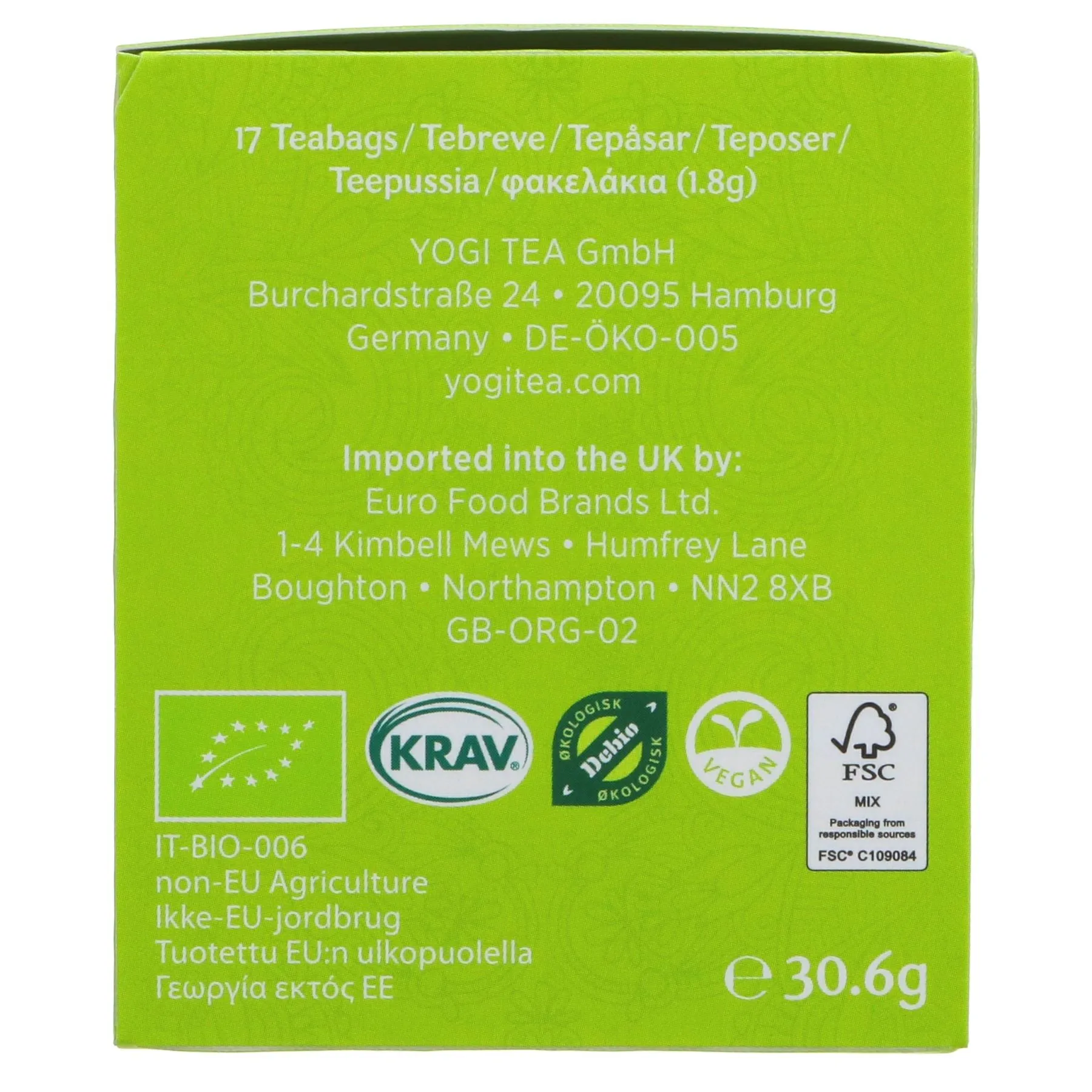Yogi Tea | Green Tea Matcha Lemon - Matcha, Lemon Grass, Lime | 17 bags