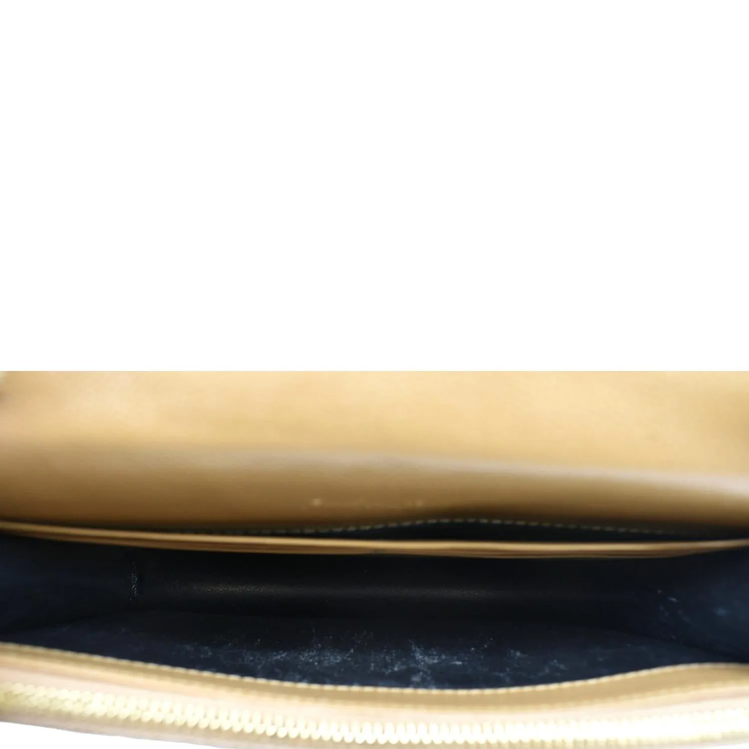 YVES SAINT LAURENT Cassandre Wallet on Chain Leather Envelope Bag Caramel