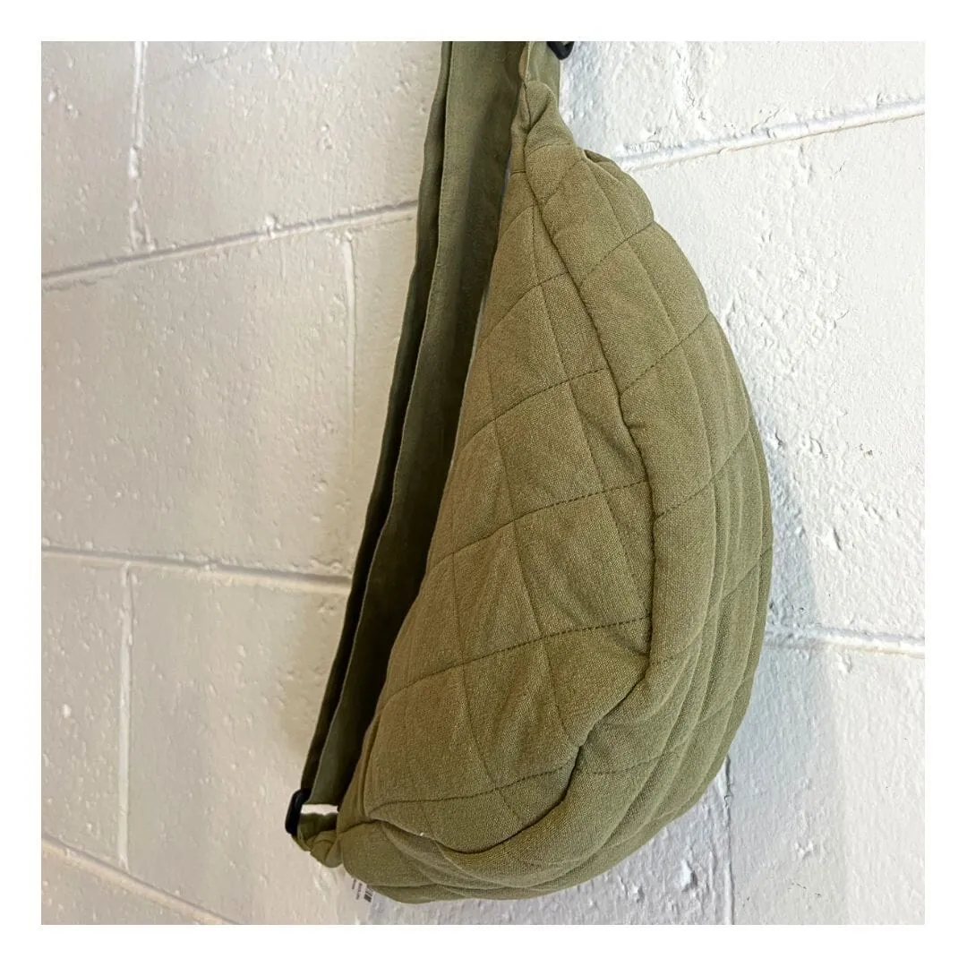 ZABECCA THE LABEL Banana Bag - Moss Green